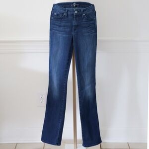 7 For All Mankind Kimmie Straight Leg Jeans Slim Dark Wash Size 25